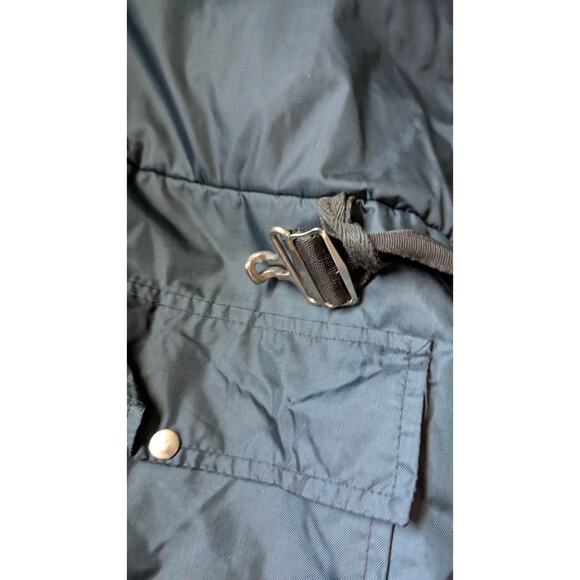 Vtg Davco Snowmobile Ski Suit Mens L Belted Insulated 80s Navy Red Coveralls - Picture 15 of 16